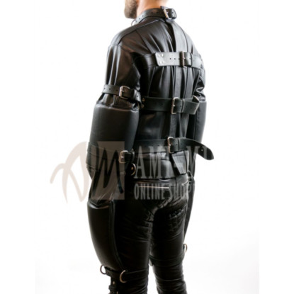 Deluxe Leather Straitjacket – Comfortable, Body-Hugging Bondage Gear | ami-muha
